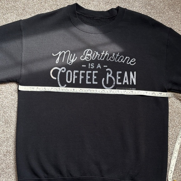 Black Sweatshirt with Coffee Bean Graphic - Picture 3 of 3